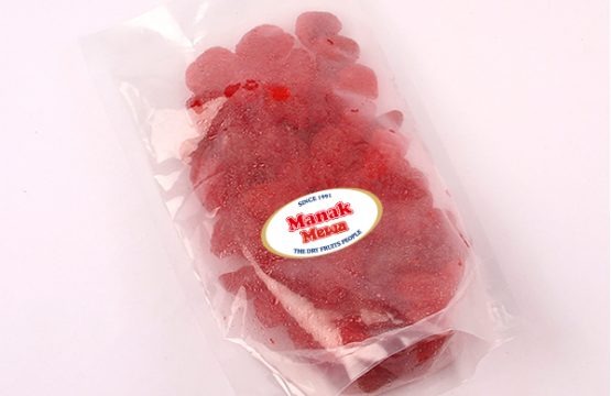 Dried Strawberry pieces back packet