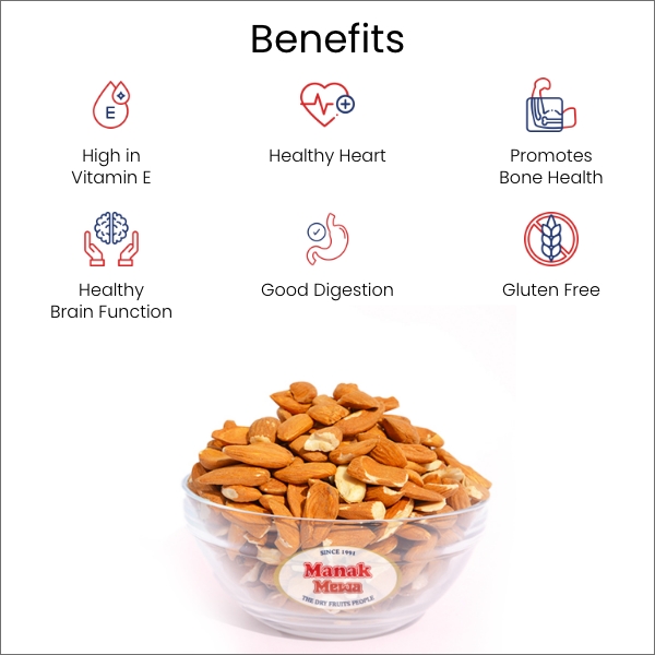 Almond | Badam Pure Mamra Giri | Tukda 500g - Image 4