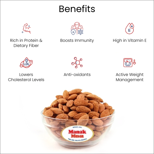 Natural Premium California Almonds | Badam 250g - Image 5