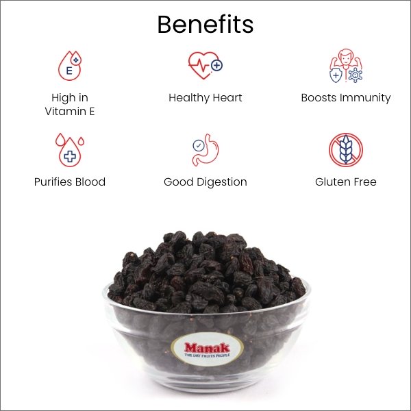 Raisins | Kishmish Black with Seed 500g - Image 4