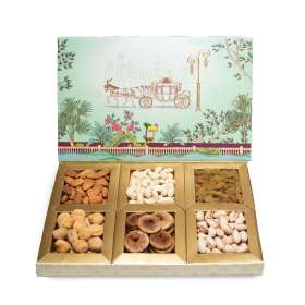Almonds, Raisins, Cashewnuts, Salted Pistachios, Figs, Apricots Net Wt. 300gms No. 04