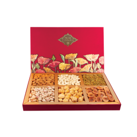 Almonds, Raisins, Cashewnuts, Salted Pistachios, Figs, Apricots Net Wt. 900gms No.08
