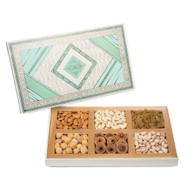 Almonds Bold, Raisins Long, Cashewnuts Jumbo, Salted Pistachios, Figs, Apricots Net Wt. 600gmsNo. P 07
